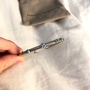 David Yurman 3-Stone Cable Bracelet